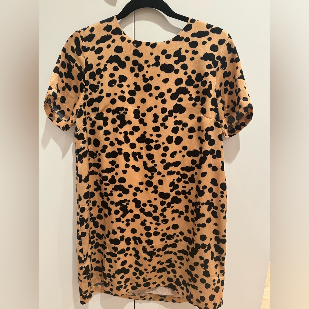 Olivacious Leopard Print Mini Shirt Dress